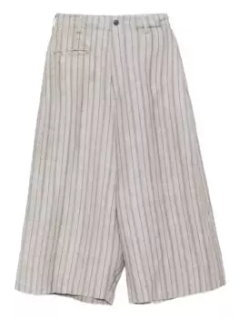 Полосатые брюки Yohji Yamamoto, серый