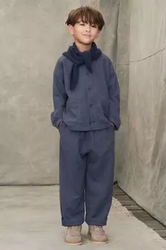 Полосатые брюки ZARA, синий