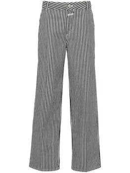 Полосатые джинсы прямого кроя Closed, белый