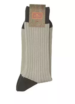 Полосатые фактурные мужские носки Etro, черный