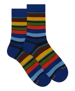 Полосатые хлопковые носки Gallo, мультиколор