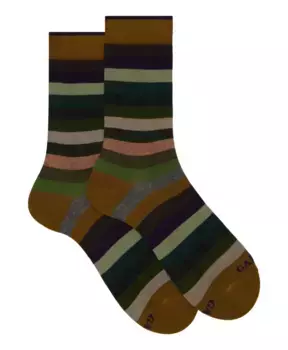 Полосатые хлопковые носки Gallo, мультиколор