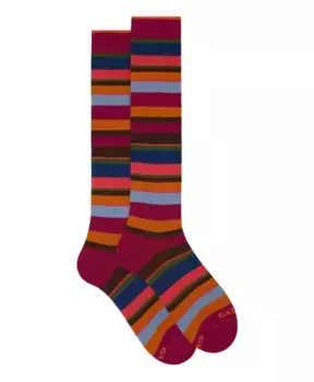 Полосатые хлопковые носки Gallo, мультиколор