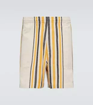 Полосатые хлопковые шорты Namesake Bode, Ecru Multi