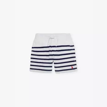 Полосатые хлопковые шорты с завязками на талии для мальчиков Polo Ralph Lauren, мультиколор