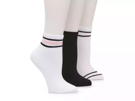 Полосатые и однотонные носки - набор из 3 пар Steve Madden, White/Black