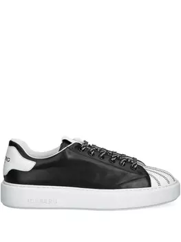 Полосатые кеды на шнуровке Iceberg, черный