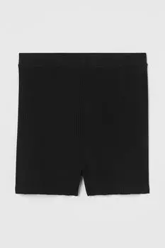 Полосатые короткие леггинсы H&amp;M, черный