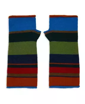 Полосатые короткие перчатки без пальцев Gallo, мультиколор