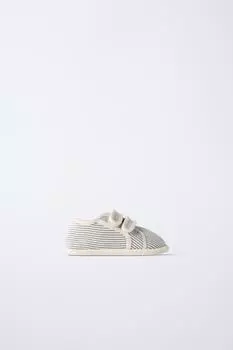 Полосатые кроссовки для босоножек ZARA, серый