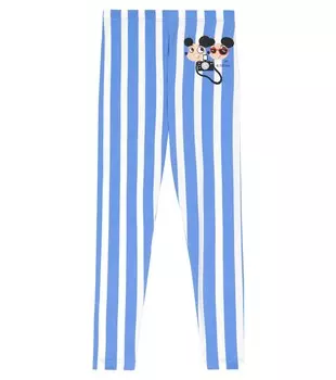 Полосатые леггинсы Ritzratz из джерси Mini Rodini, разноцветный