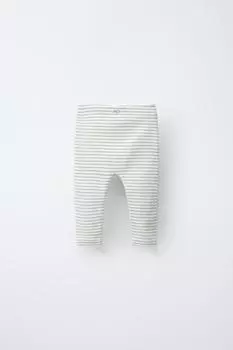 Полосатые леггинсы ZARA, цвет Greenish