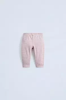 Полосатые леггинсы ZARA, розовый
