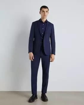 Полосатые мужские костюмные брюки Easy Wear, синий