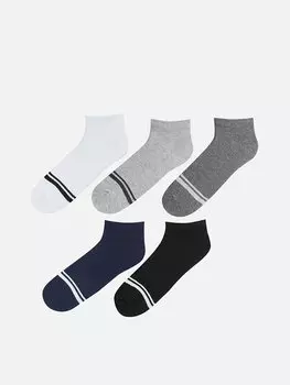 Полосатые мужские носки-пинетки (5 шт.) LCW ACCESSORIES, пряжа смешанного цвета