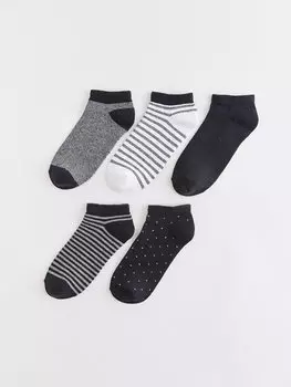 Полосатые носки для мальчиков (5 шт.) LCW Kids, окрашенная пряжа смешанного цвета