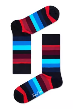Полосатые носки Happy Socks, черный