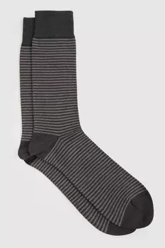 Полосатые носки Mario stripe Reiss, серый