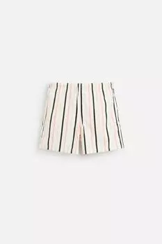 Полосатые плавки обычного покроя ZARA, экрю