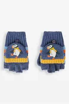 Полосатые пуховые перчатки Jojo Maman Bb, индиго