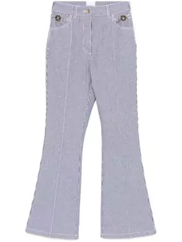 Полосатые расклешенные брюки Patou, синий