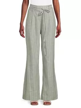 Полосатые расклешенные брюки Serena Vero Moda, цвет Laurel Wreath