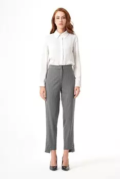 Полосатые серые брюки Mizalle