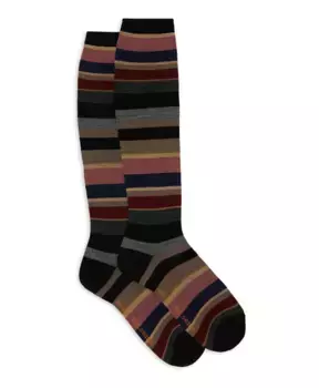 Полосатые шерстяные носки Gallo, мультиколор