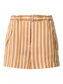 Полосатые шорты Alberta Ferretti, коричневый