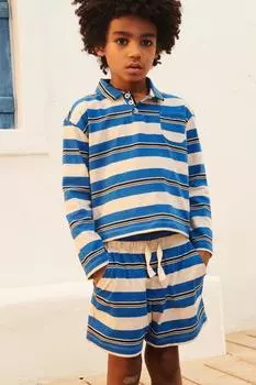 Полосатые шорты-бермуды ZARA, цвет striped