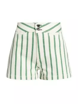 Полосатые шорты Brighton Askk NY, зеленый