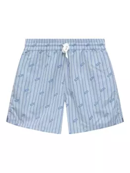 Полосатые шорты GCDS, синий