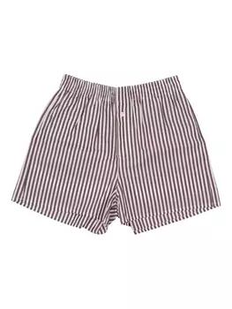 Полосатые шорты LA ROSE, коричневый