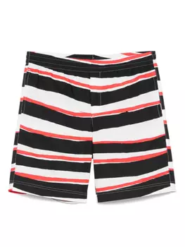 Полосатые шорты MSGM, черный