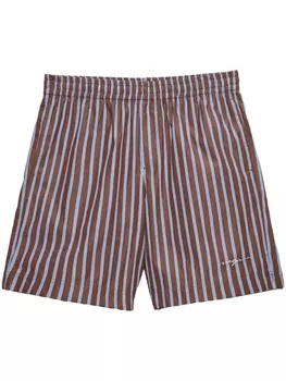 Полосатые шорты MSGM, красный
