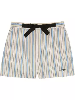 Полосатые шорты MSGM, синий