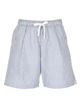 Полосатые шорты на завязках Stone Island, синий