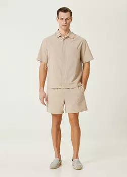 Полосатые шорты Network, бежевый