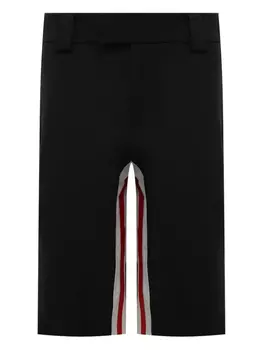 Полосатые шорты Prada, черный