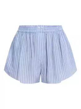 Полосатые шорты с эластичным поясом Alexander Wang, синий