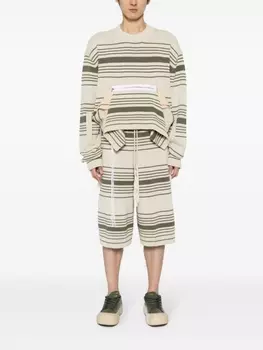 Полосатые шорты в рубчик Craig Green, бежевый
