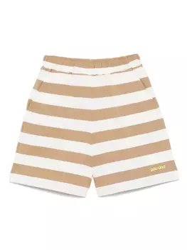 Полосатые спортивные шорты Douuod Kids, коричневый