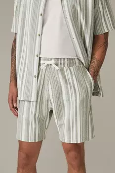 Полосатые трикотажные шорты Next, зеленый