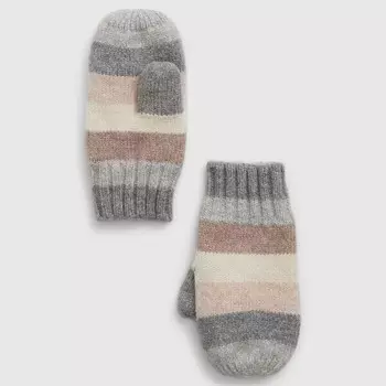 Полосатые варежки Gap, бежевый