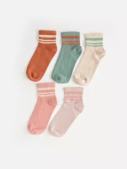 Полосатые женские носки, 5 шт. LCW DREAM, плитка