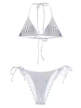 Полосатый бикини Jean Paul Gaultier, белый