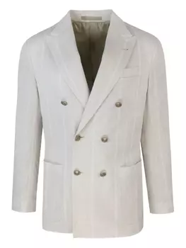 Полосатый блейзер Eleventy, нейтральный