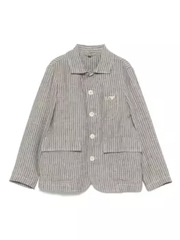Полосатый блейзер Emporio Armani Kids, синий