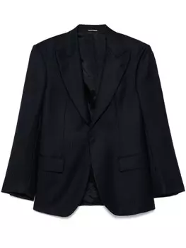 Полосатый блейзер Emporio Armani, синий