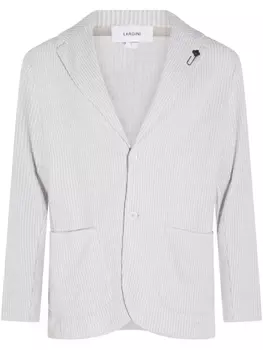 Полосатый блейзер Lardini, серый